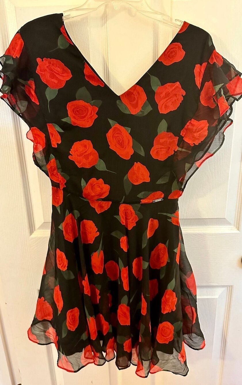 Guess Rose Dress Juniors Sz Small